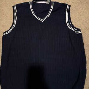 Cutter & Buck Men's V-Neck Navy Sweater Vest